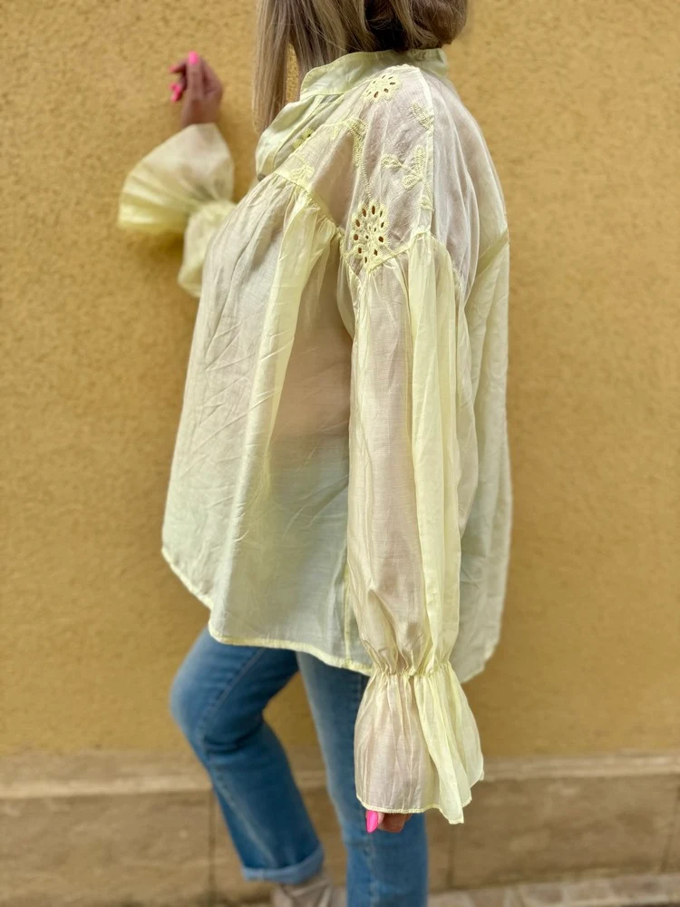 Chemise loose Lucia jaune