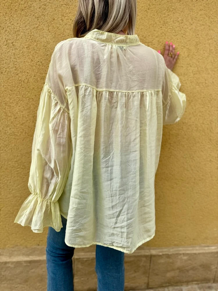 Chemise loose Lucia jaune