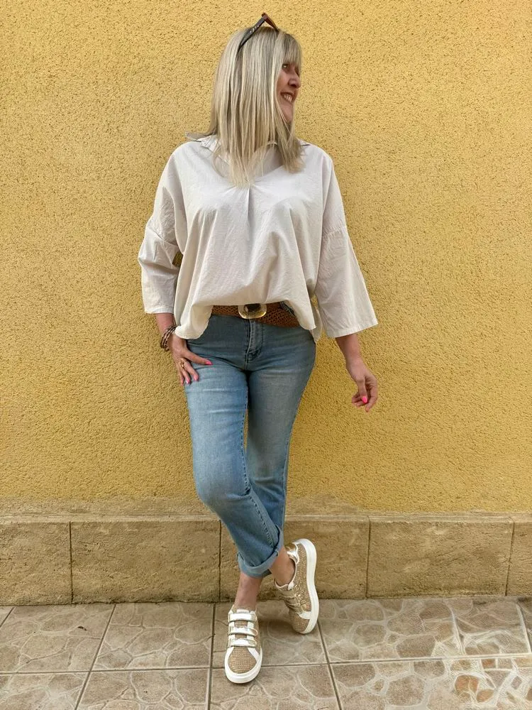Tunique loose Stella beige