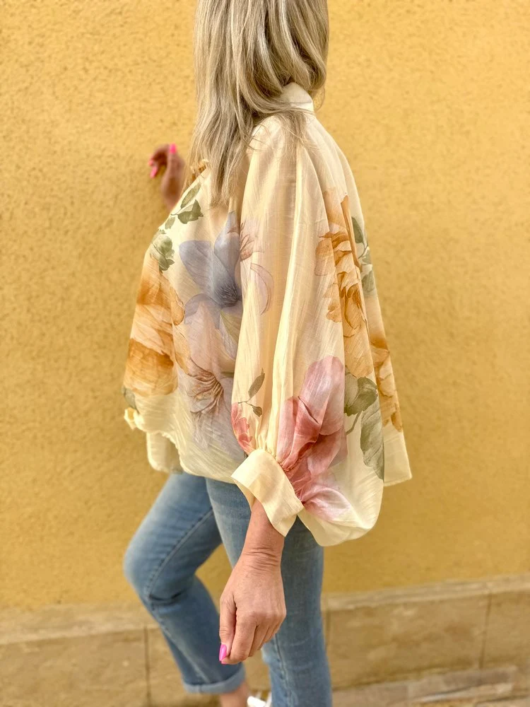 Chemise méga loose Serena jaune