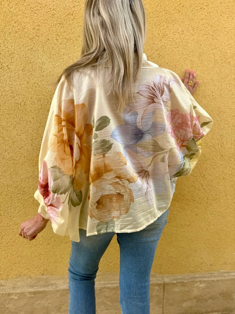 Chemise méga loose Serena jaune