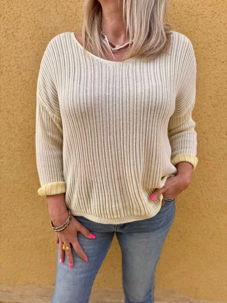 Pull fin Nico jaune