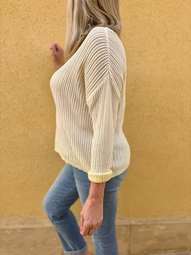 Pull fin Nico jaune