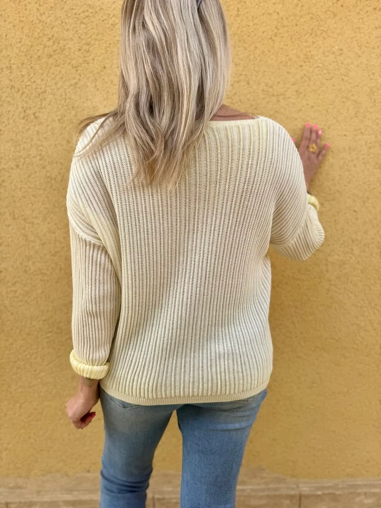 Pull fin Nico jaune