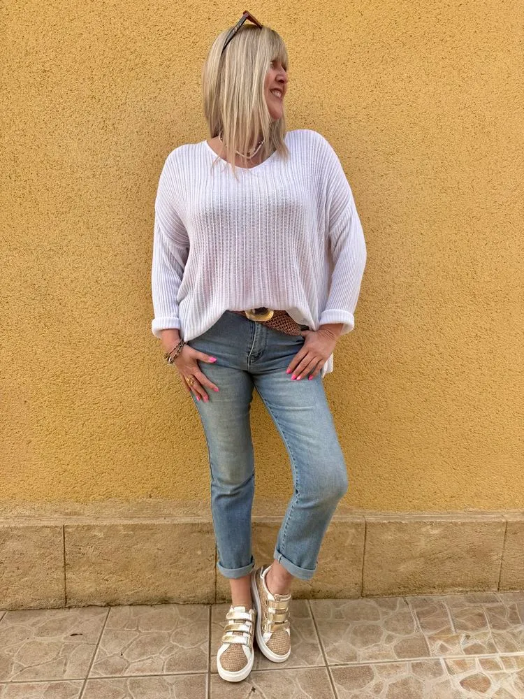 Pull fin Nico blanc