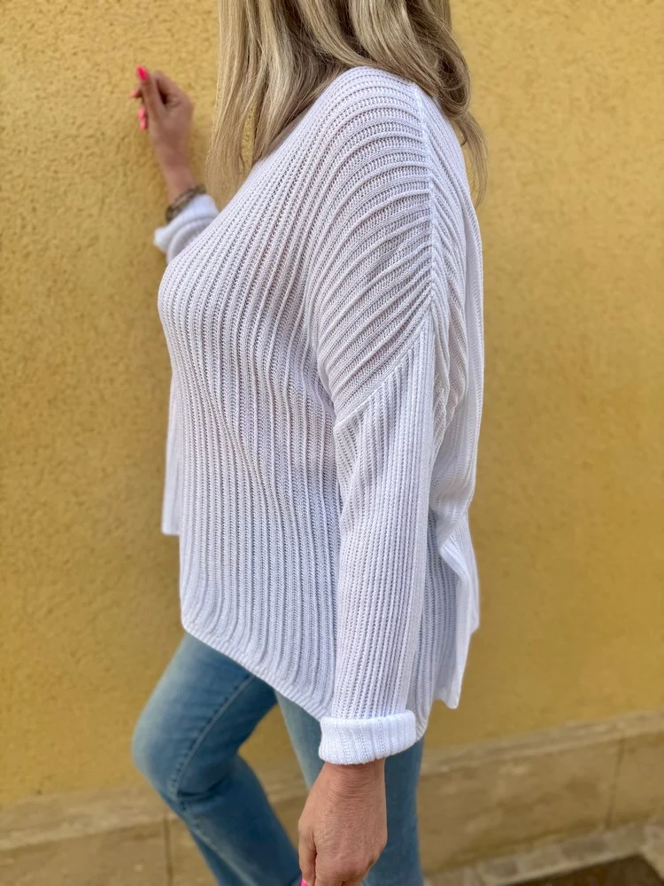 Pull fin Nico blanc