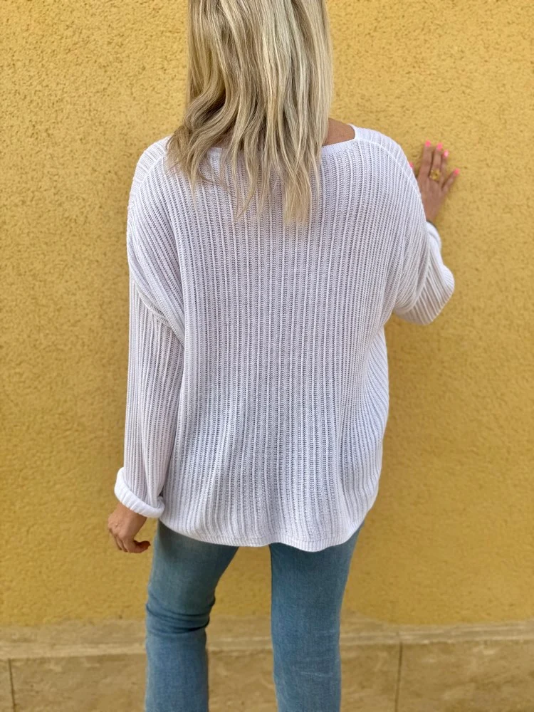 Pull fin Nico blanc