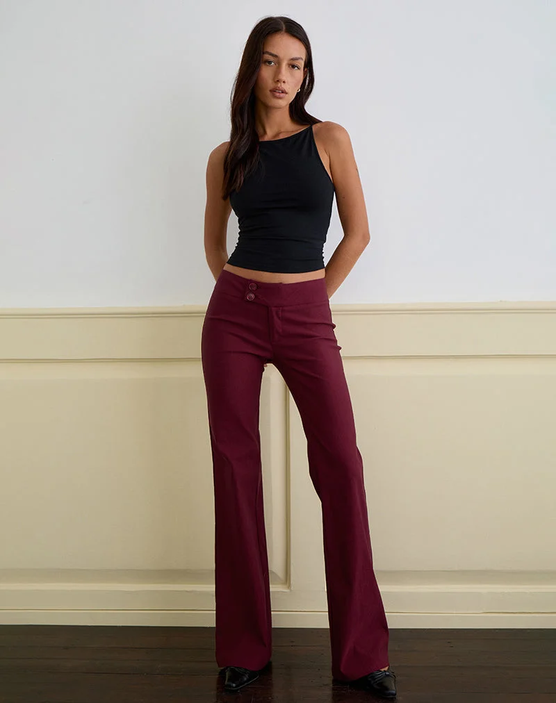 Falita Trouser in Tailoring Burgundy