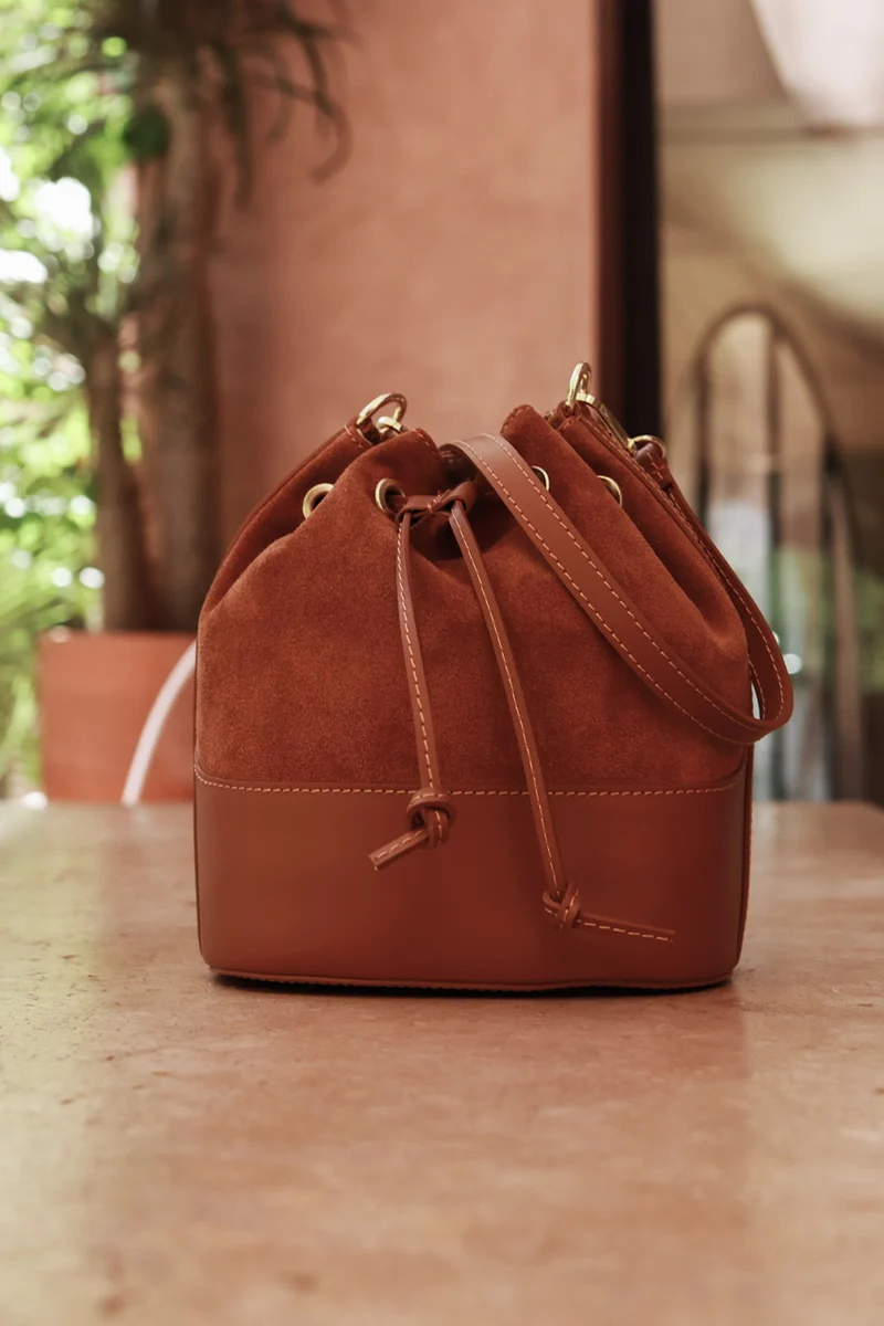 Sac Lola en cuir camel