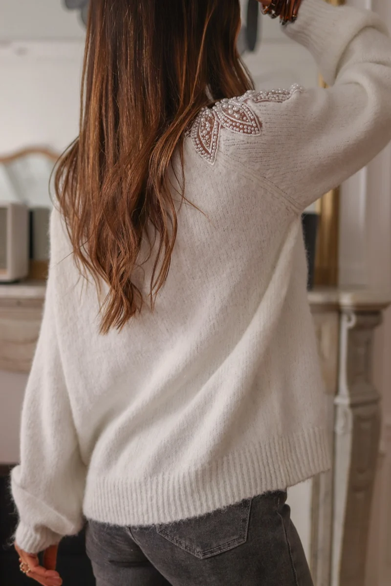 Pull Edwige blanc