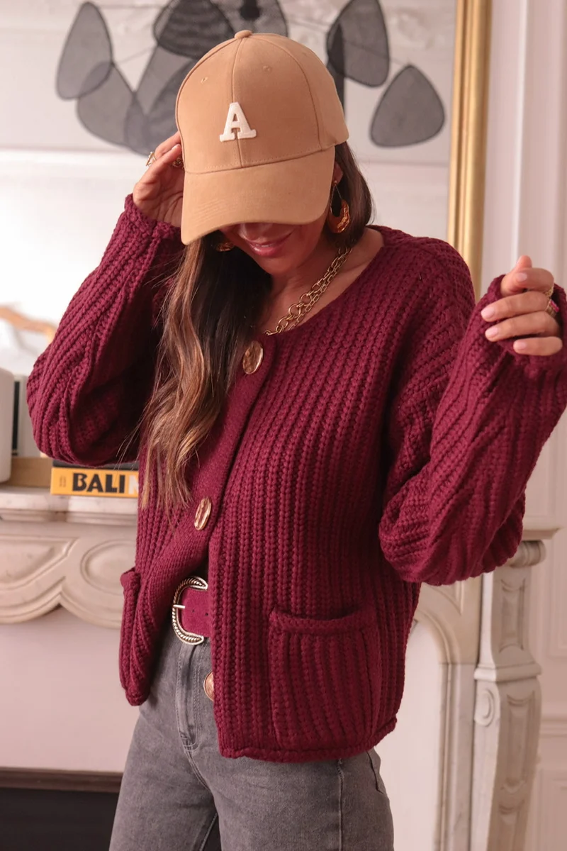 Gilet Maddie bordeaux