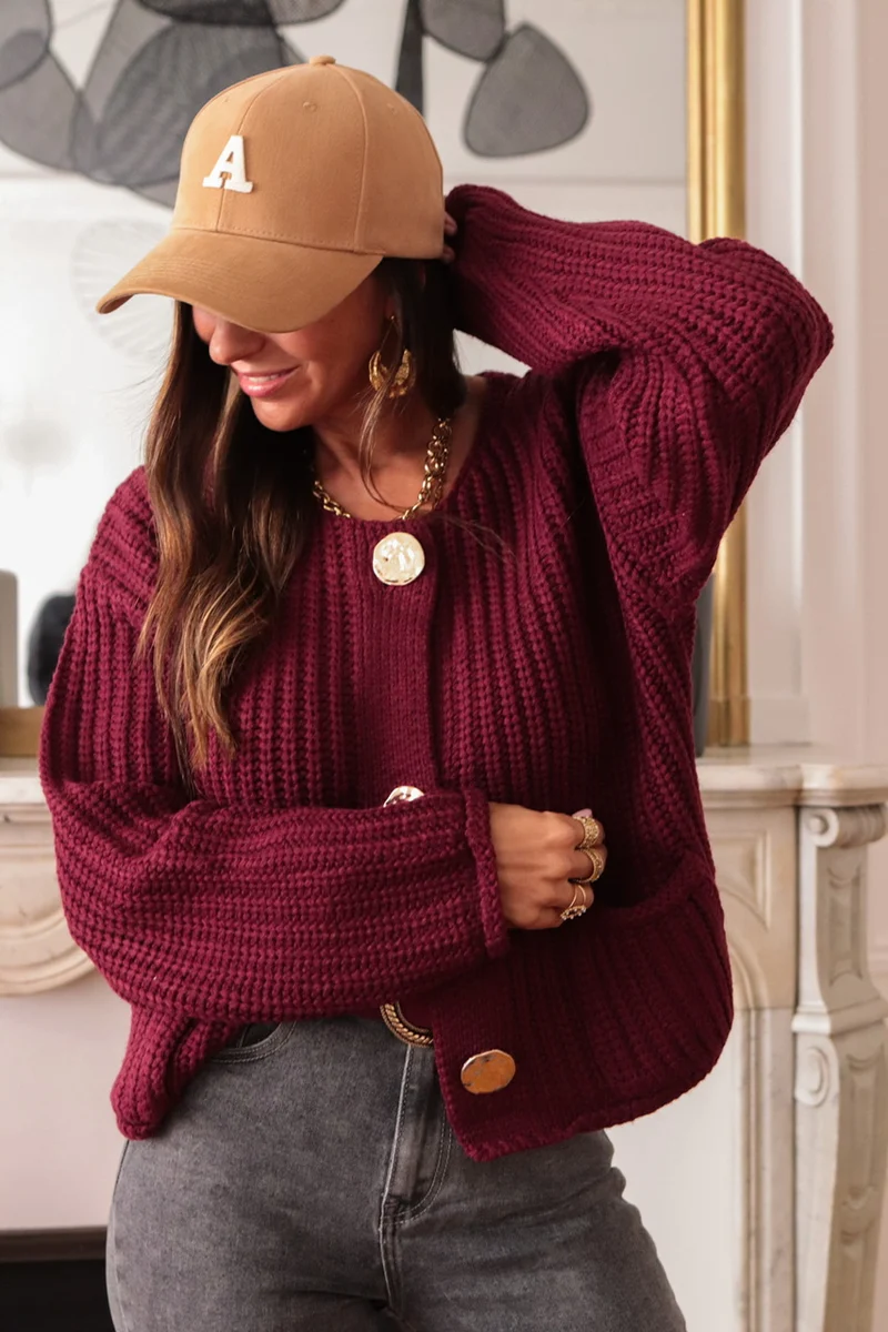 Gilet Maddie bordeaux