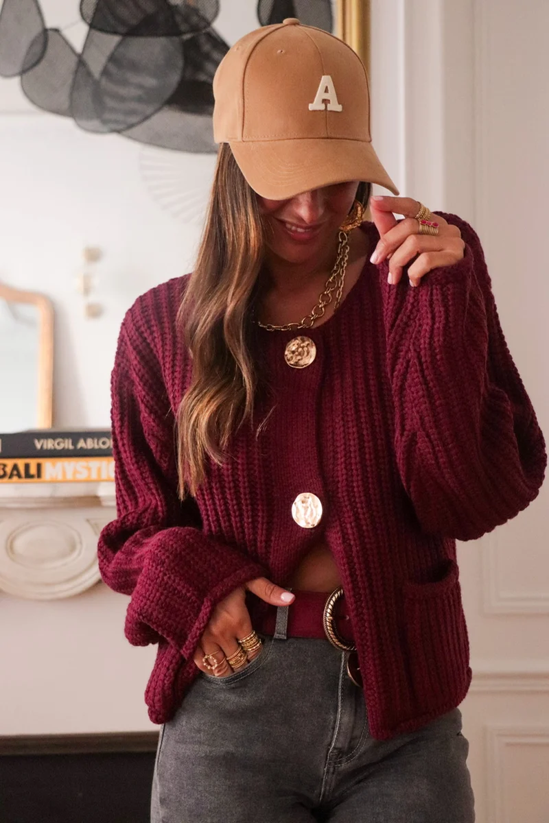 Gilet Maddie bordeaux