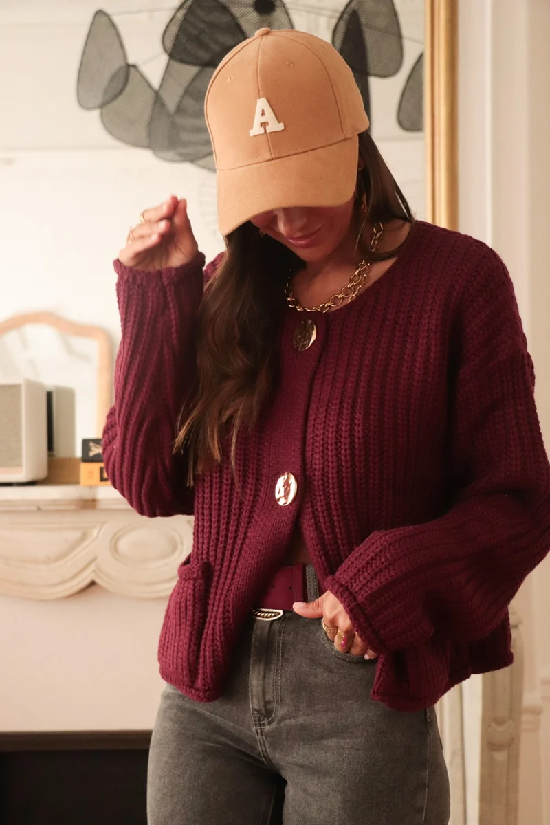 Gilet Maddie bordeaux