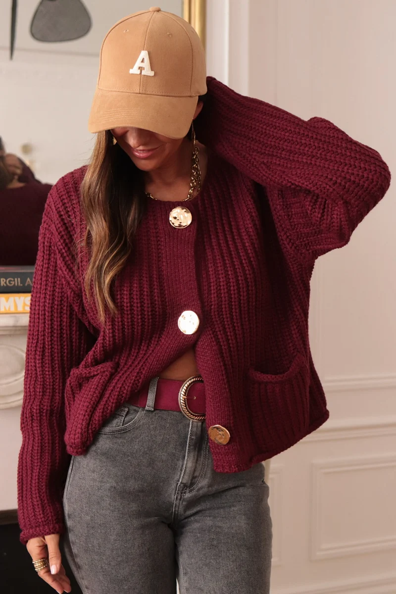 Gilet Maddie bordeaux