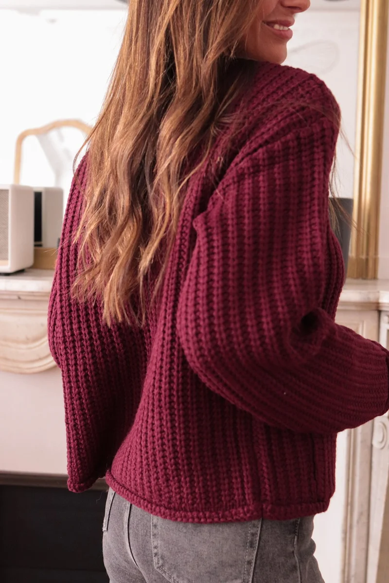 Gilet Maddie bordeaux
