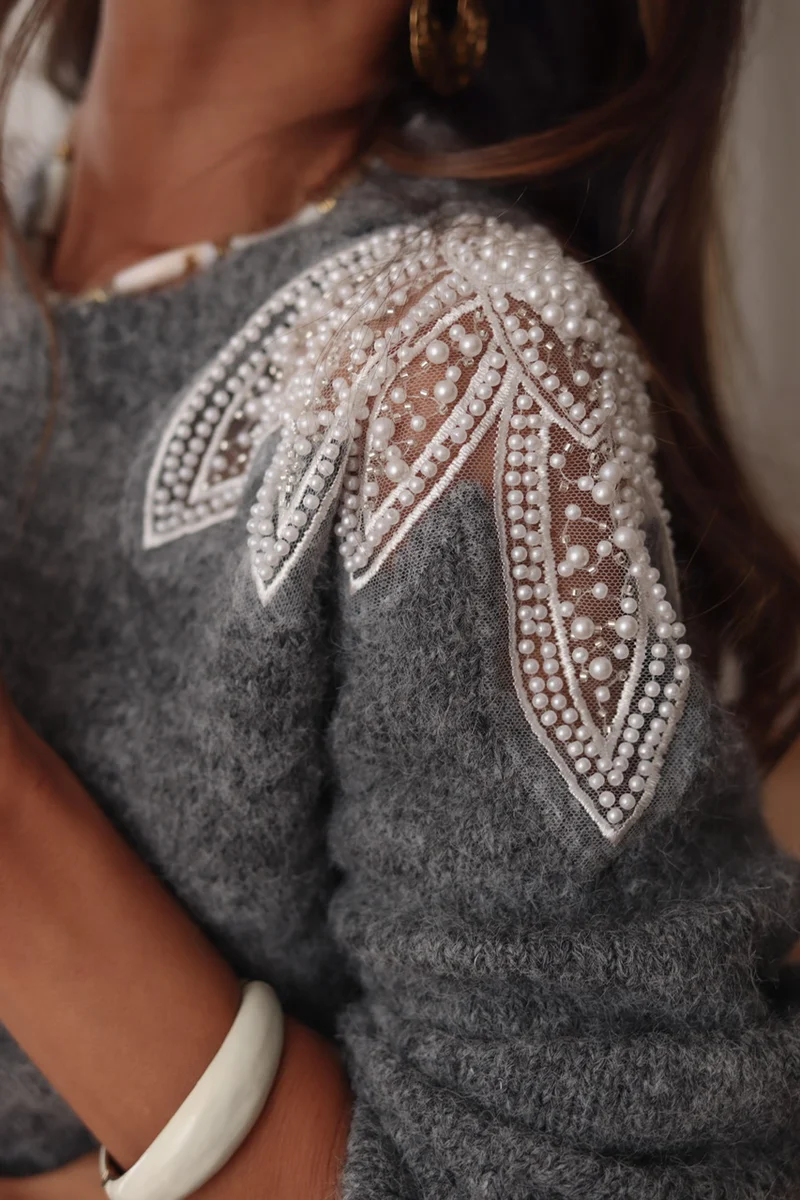 Pull Edwige gris