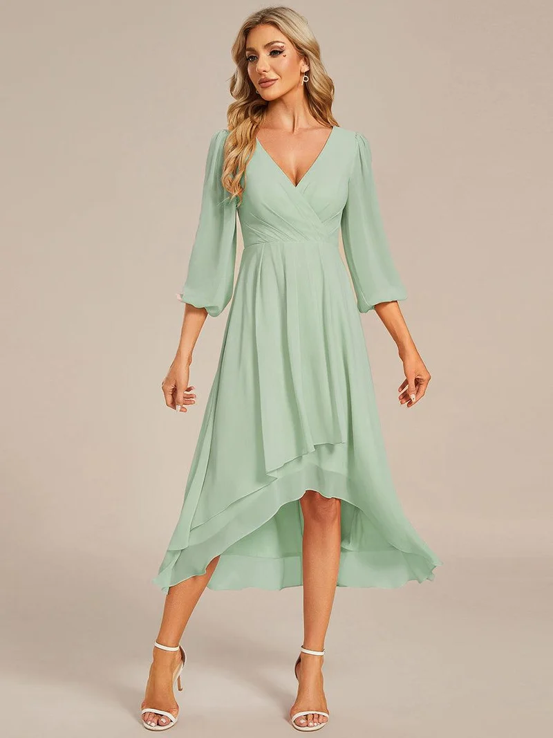 ever BRIAR|Robe invitée mariage mi-longue manches 3/4 ourlet asymétrique