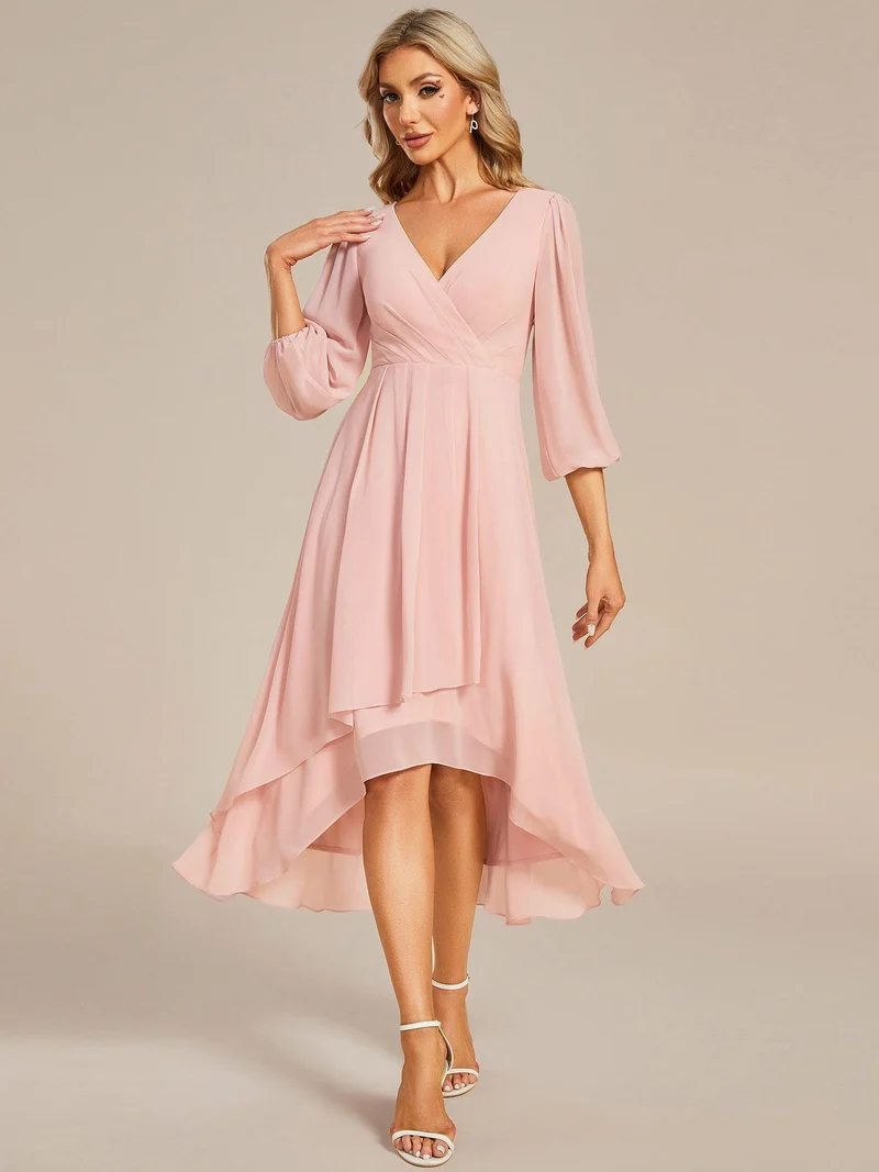 ever BRIAR|Robe invitée mariage mi-longue manches 3/4 ourlet asymétrique