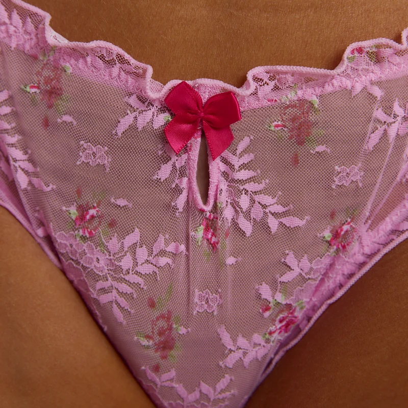 Strings Imprimés (Pack de 3) - Imprimé Rose