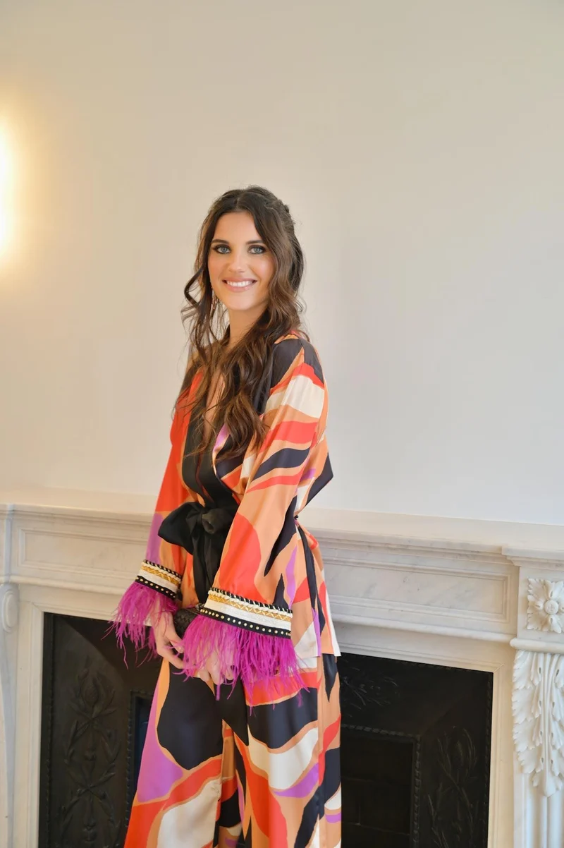 Ensemble pantalon Sharon détail manches plumes