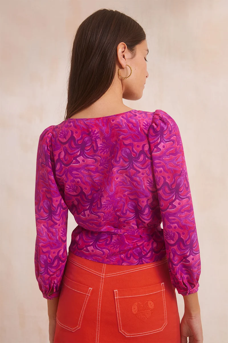 Blouse Aline en soie Polpo