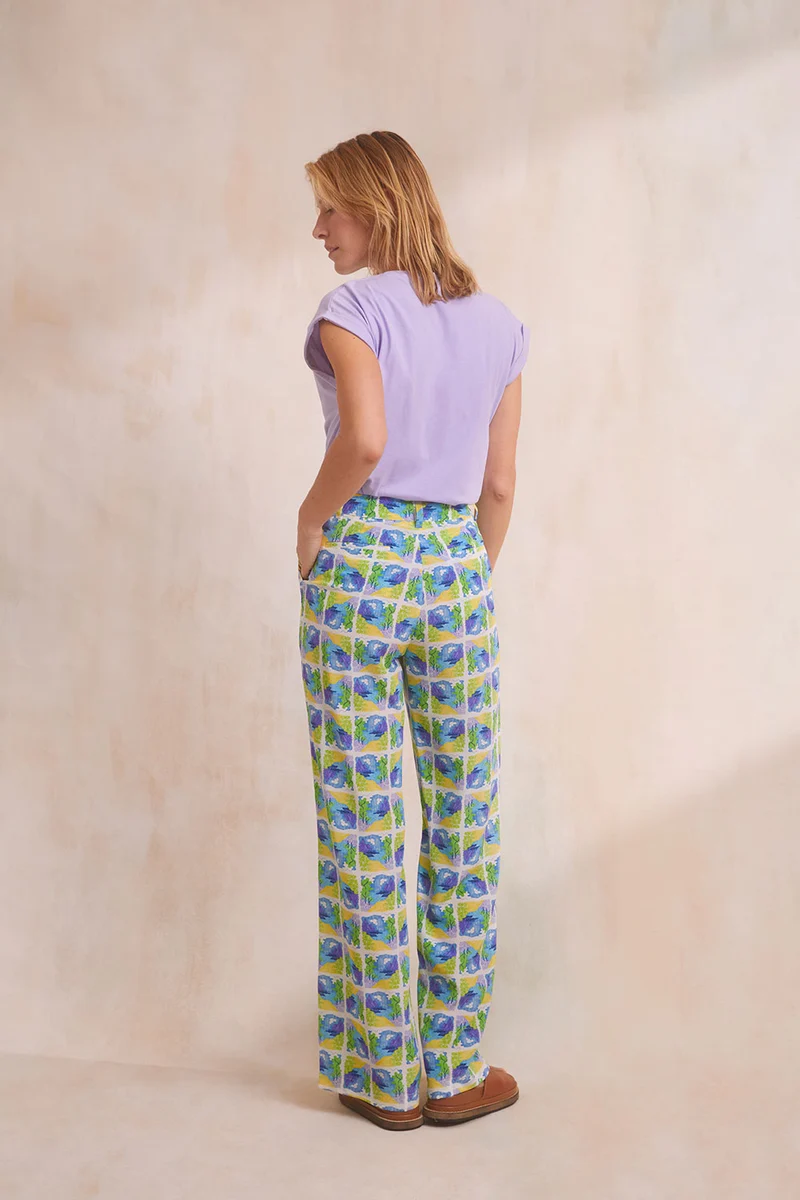 Pantalon Olympe en soie Positano