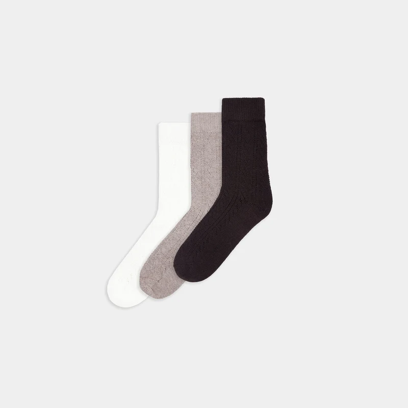 Chaussettes Pointelles (Lot de 3) - Multicolore
