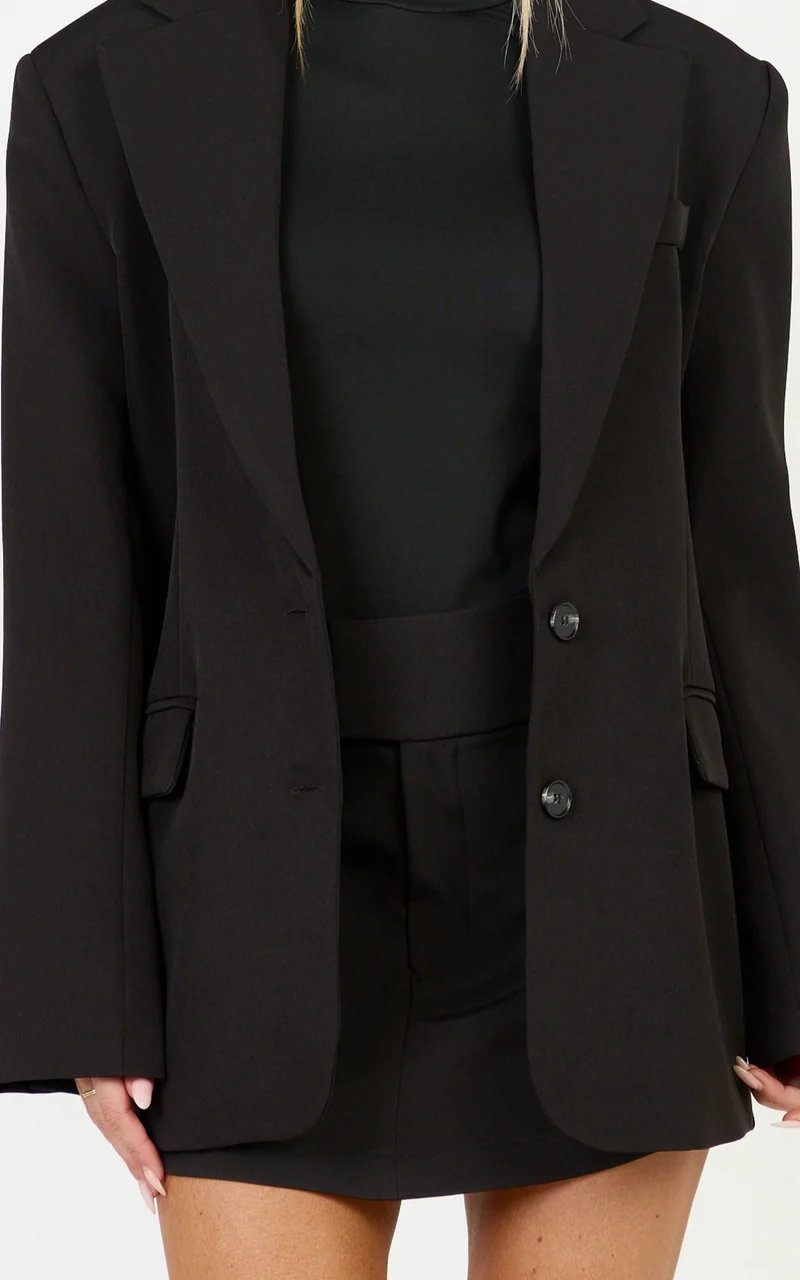 Rosalie Jacket - Single Breasted Oversized Blazer in Black