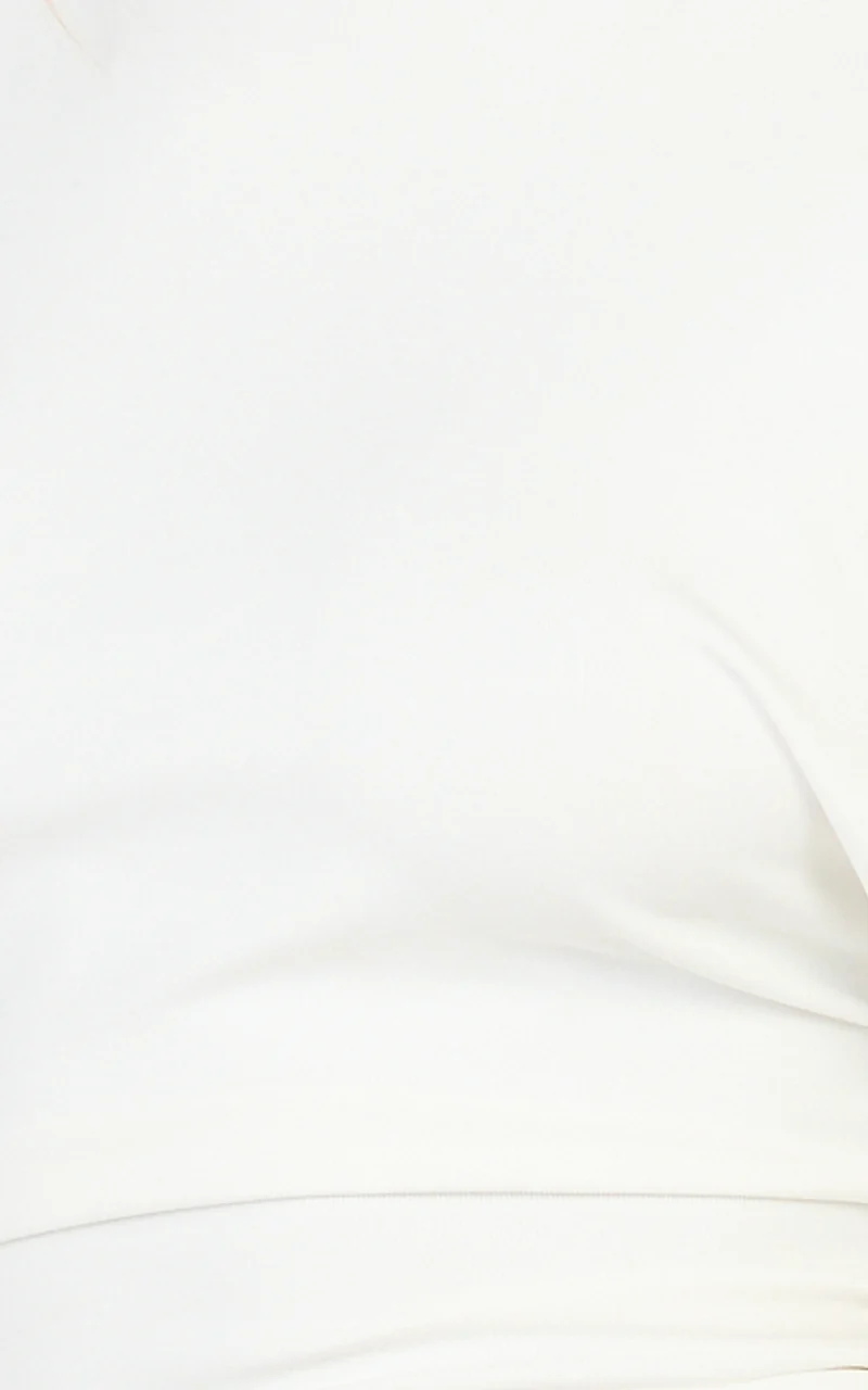 Aurelia Top - Cinched Waist Long Sleeve T Shirt in Off White