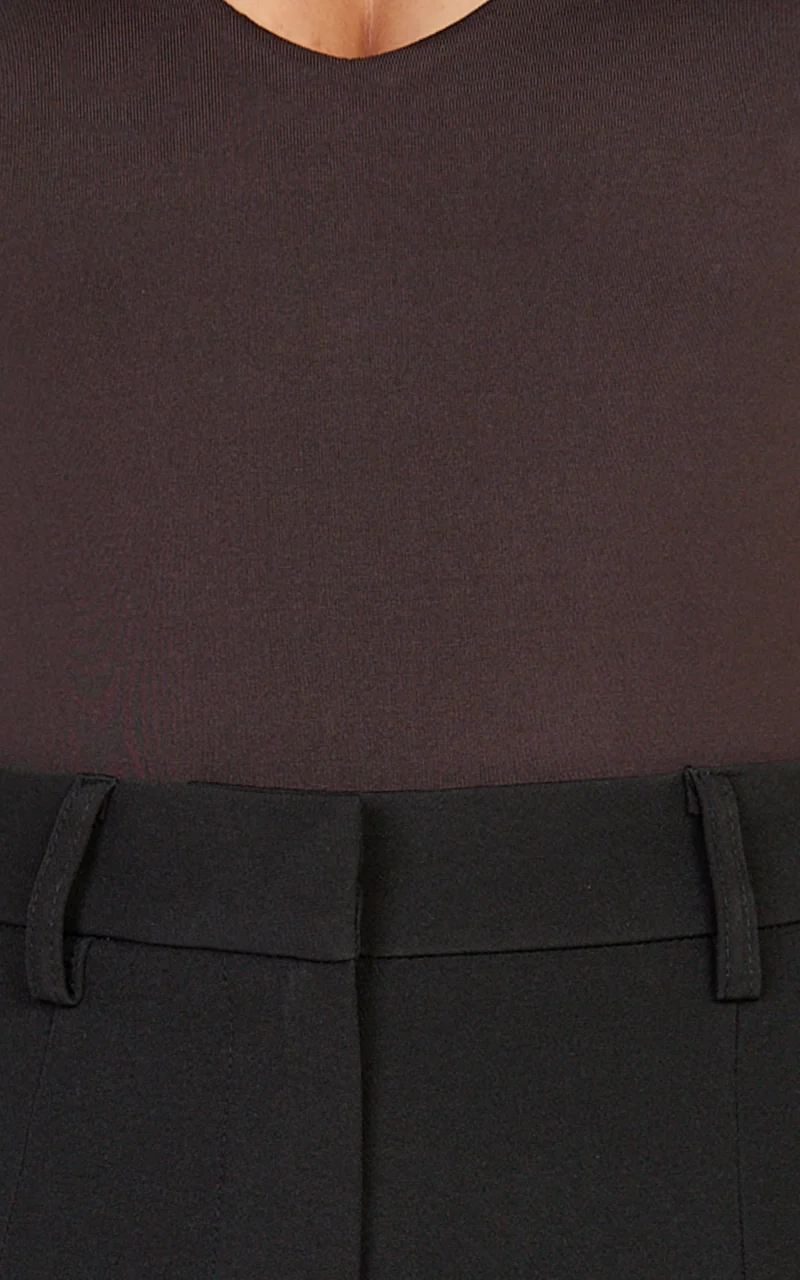 Rosalie Pants - High Waist Tailored Straight Leg Pants in Black