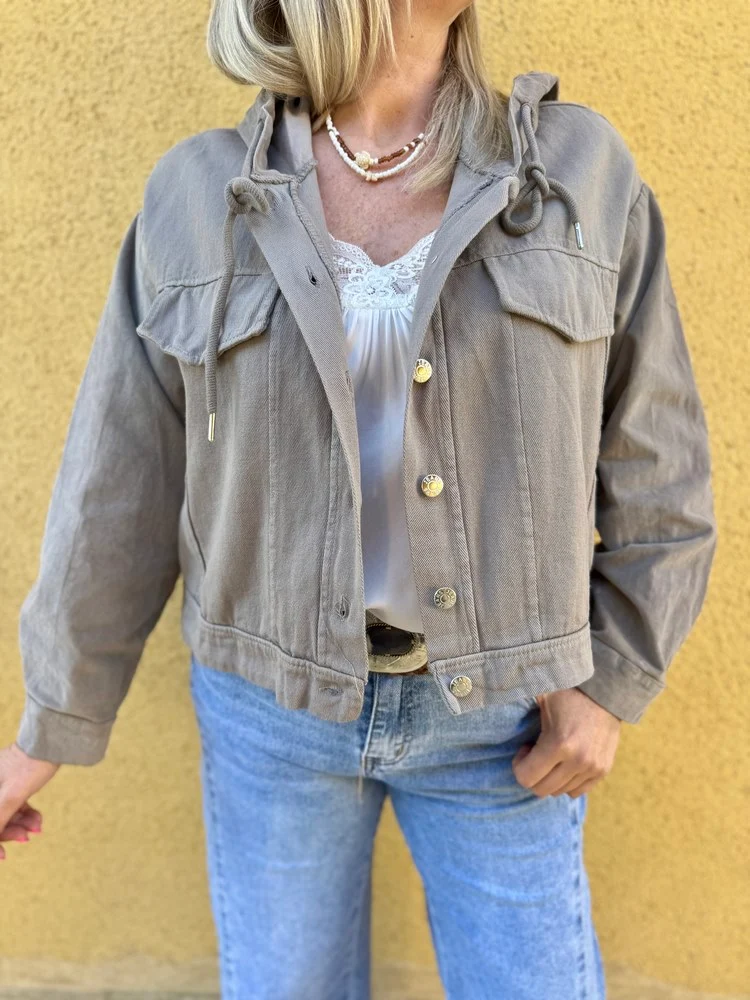 Blouson à capuche Rodrigo taupe