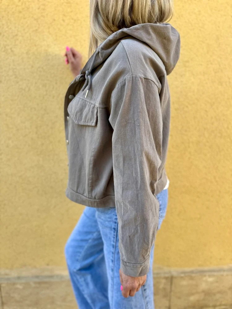 Blouson à capuche Rodrigo taupe