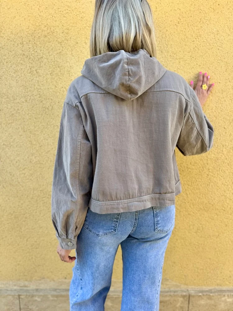 Blouson à capuche Rodrigo taupe