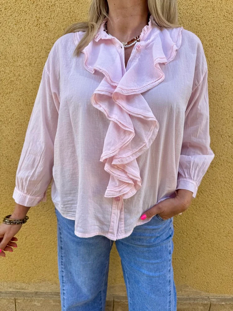 Chemise Alina rose pâle