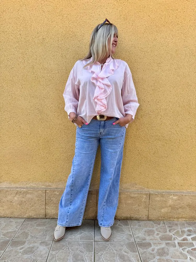 Chemise Alina rose pâle