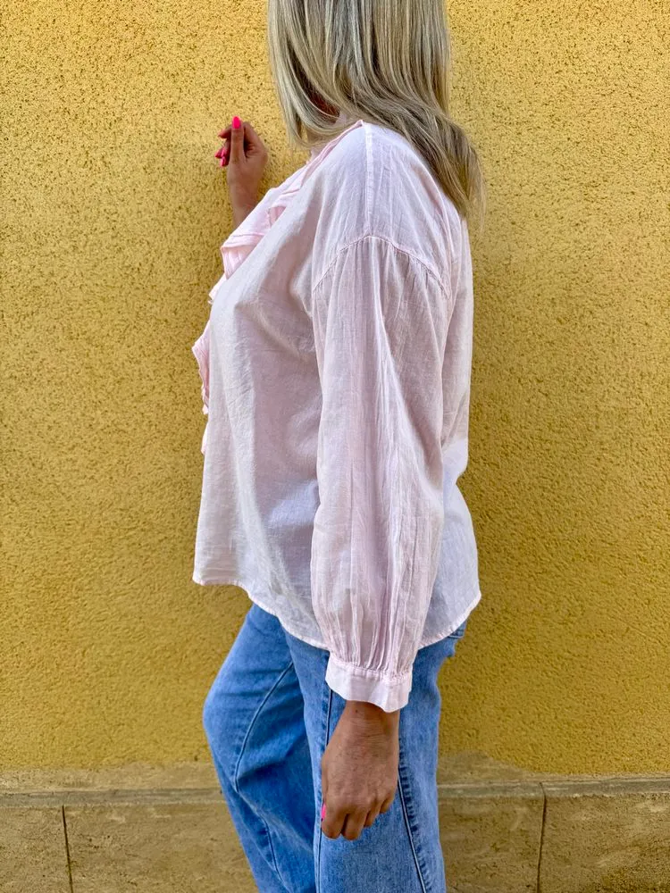 Chemise Alina rose pâle