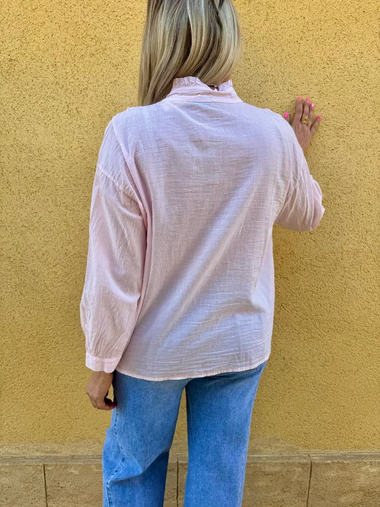 Chemise Alina rose pâle