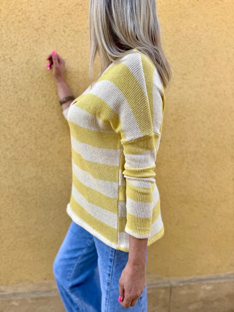 Pull fin Poisson jaune