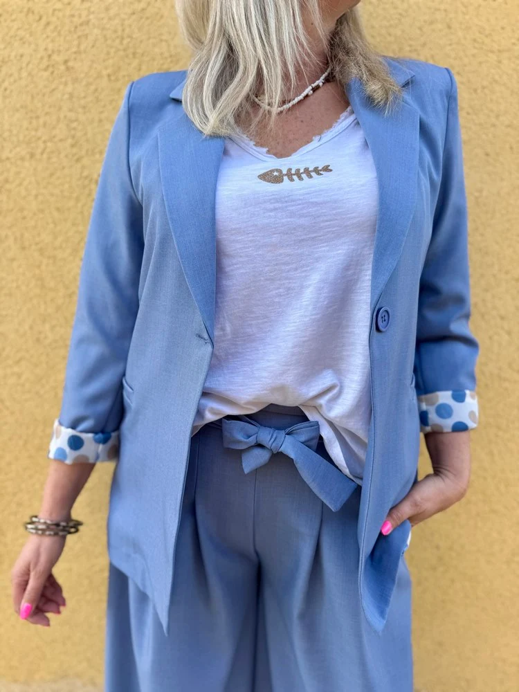 Veste tailleur Armanda bleu