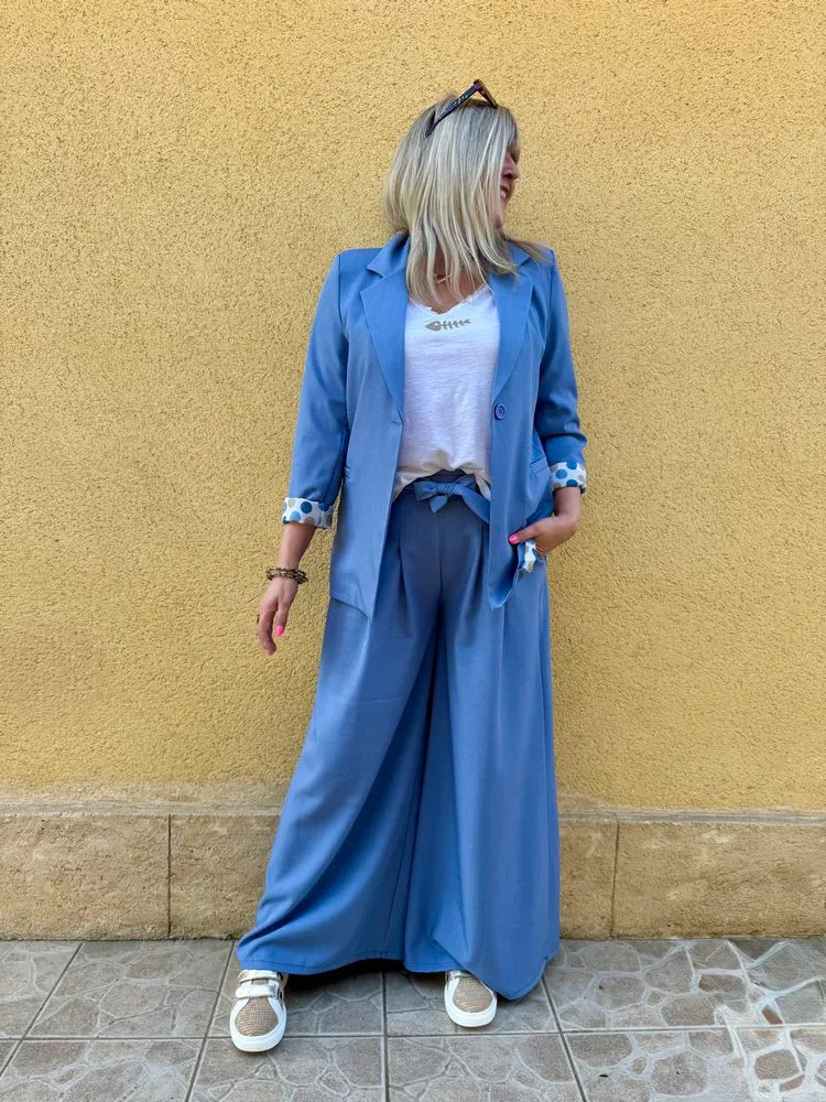 Veste tailleur Armanda bleu
