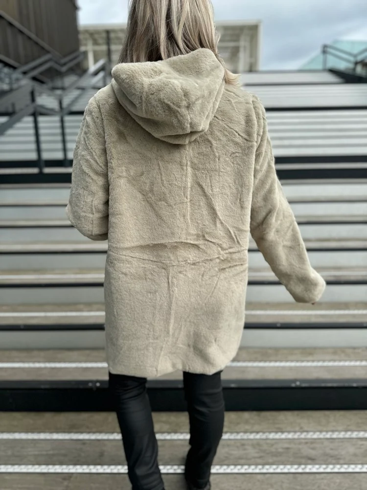 Veste fourrée Laura réversible doré