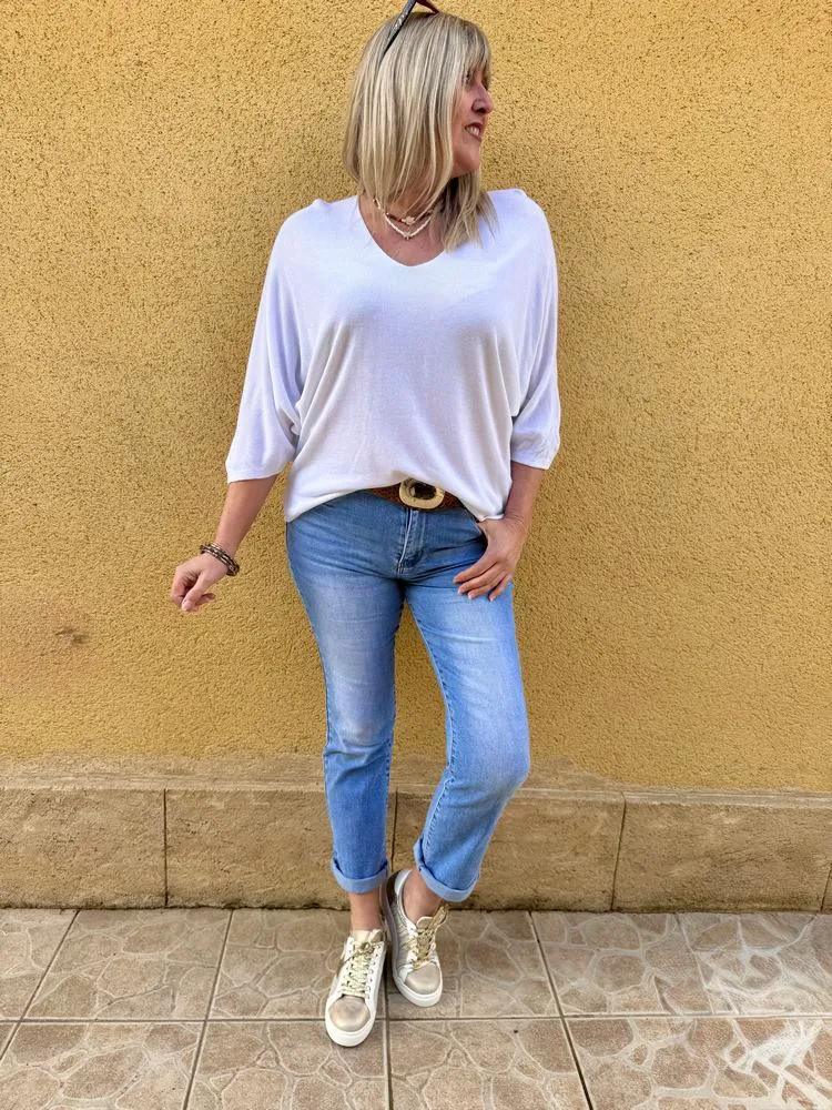 Pull fin Marco blanc