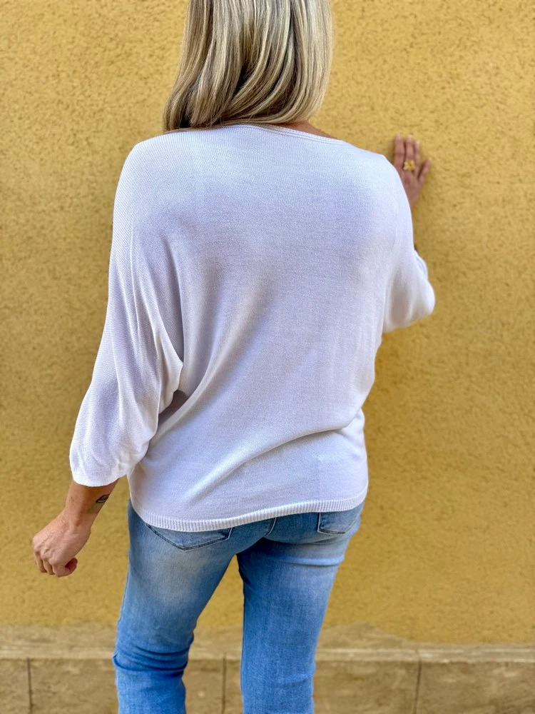 Pull fin Marco blanc