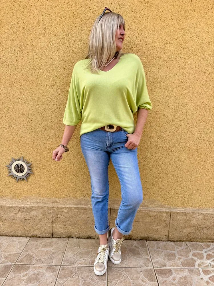 Pull fin Marco anis