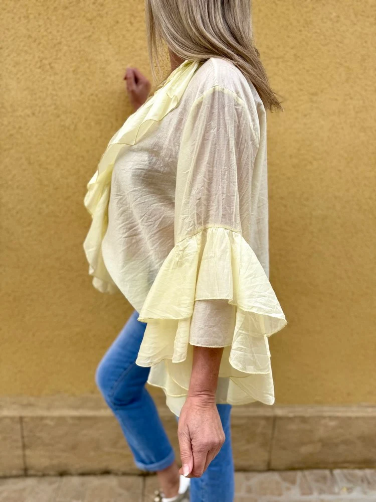 Chemise en tencel Lola jaune