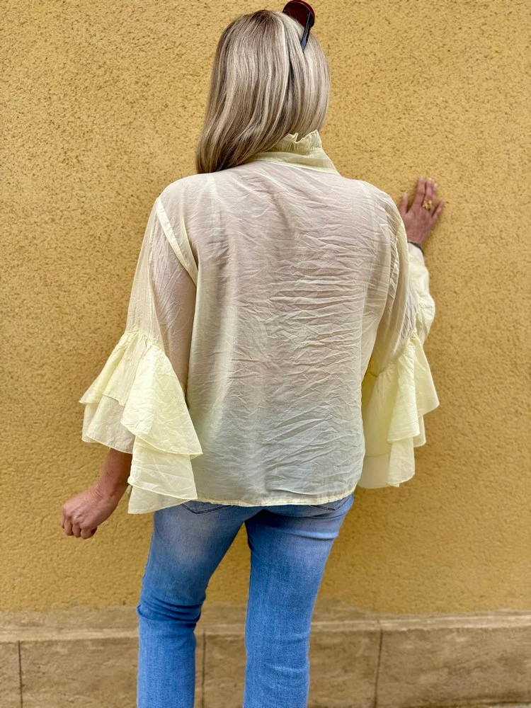 Chemise en tencel Lola jaune