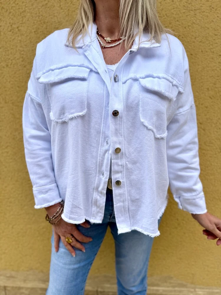 Surchemise en coton Mila blanc