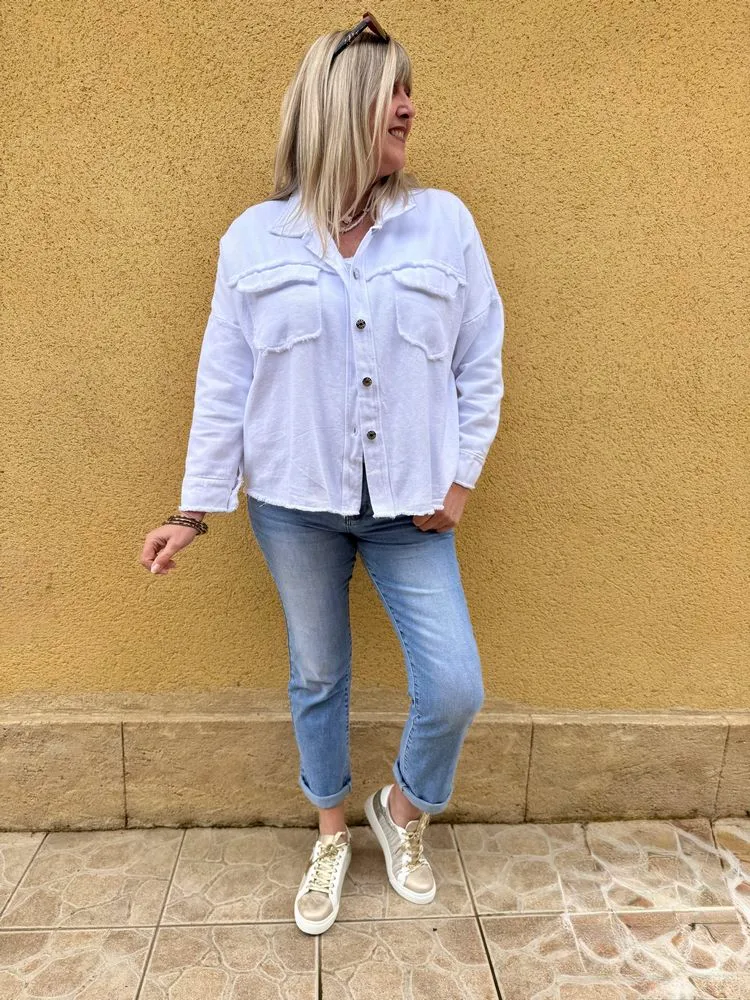 Surchemise en coton Mila blanc