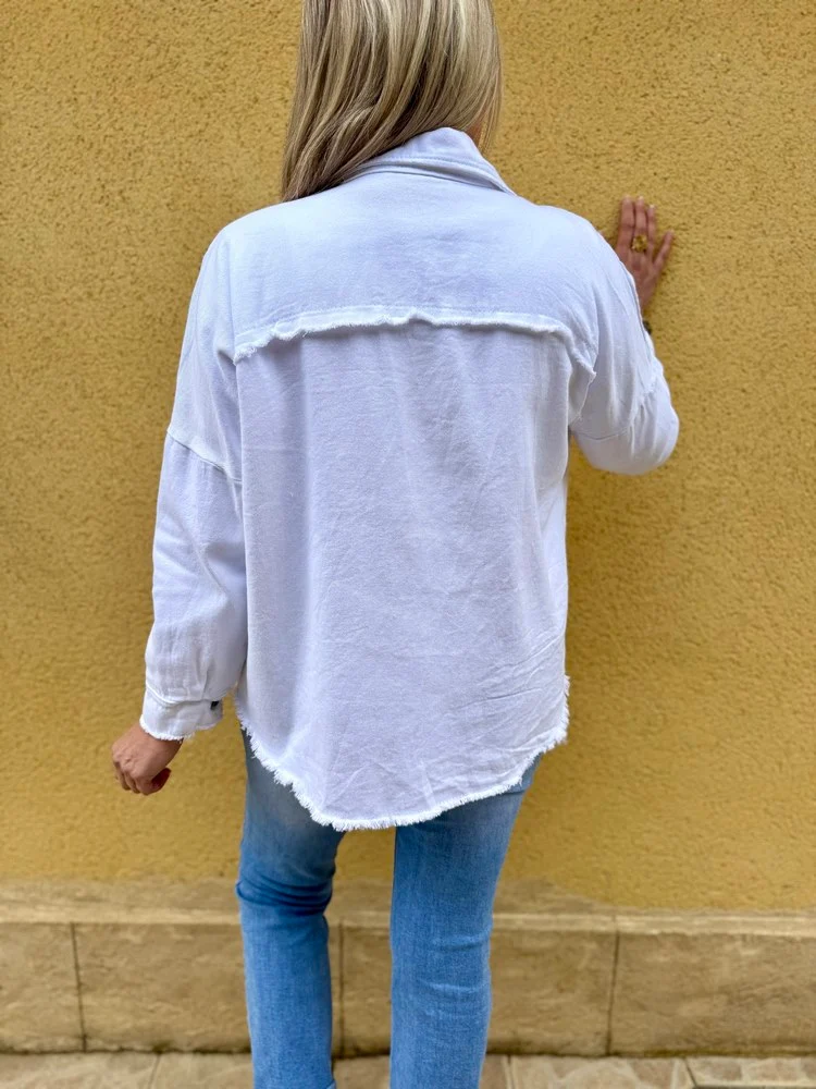 Surchemise en coton Mila blanc